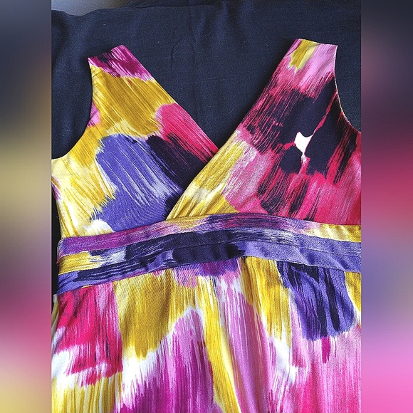 ANTONIO MELANI MISSES SIZE 2 BRIGHT MULTICOLOR DRESS SLEEVELESS MSRP $226.00. - Picture 6 of 10